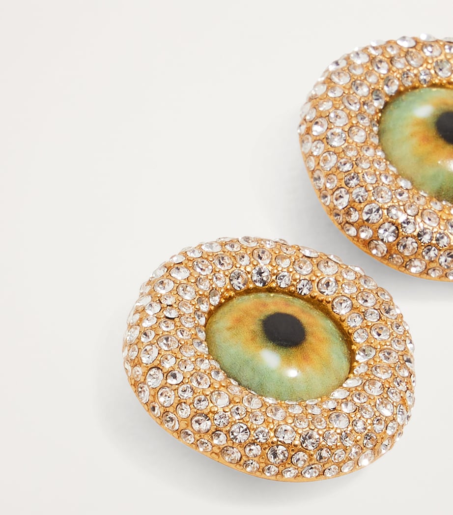 Eye Stud Earrings 001GOLD Image 2