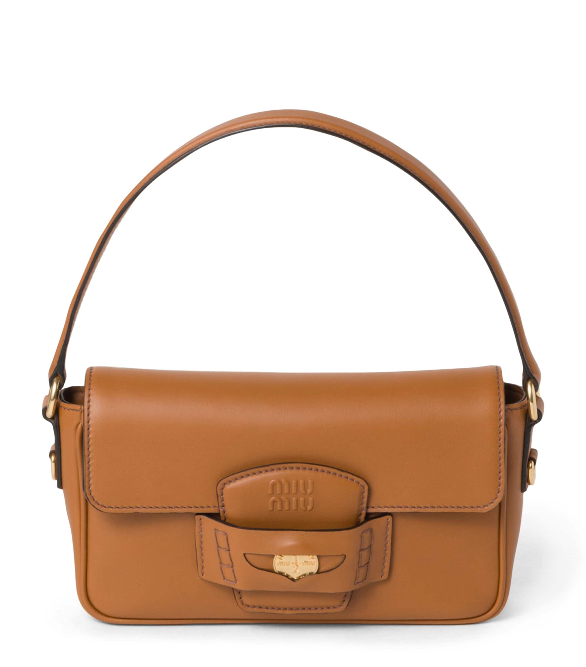 ショルダーバッグ・ポシェット Miu Miu Penny Large Shoulder Bag In Smooth Leather Miu Miu Penny Shoulder Bag | Black | FARFETCH