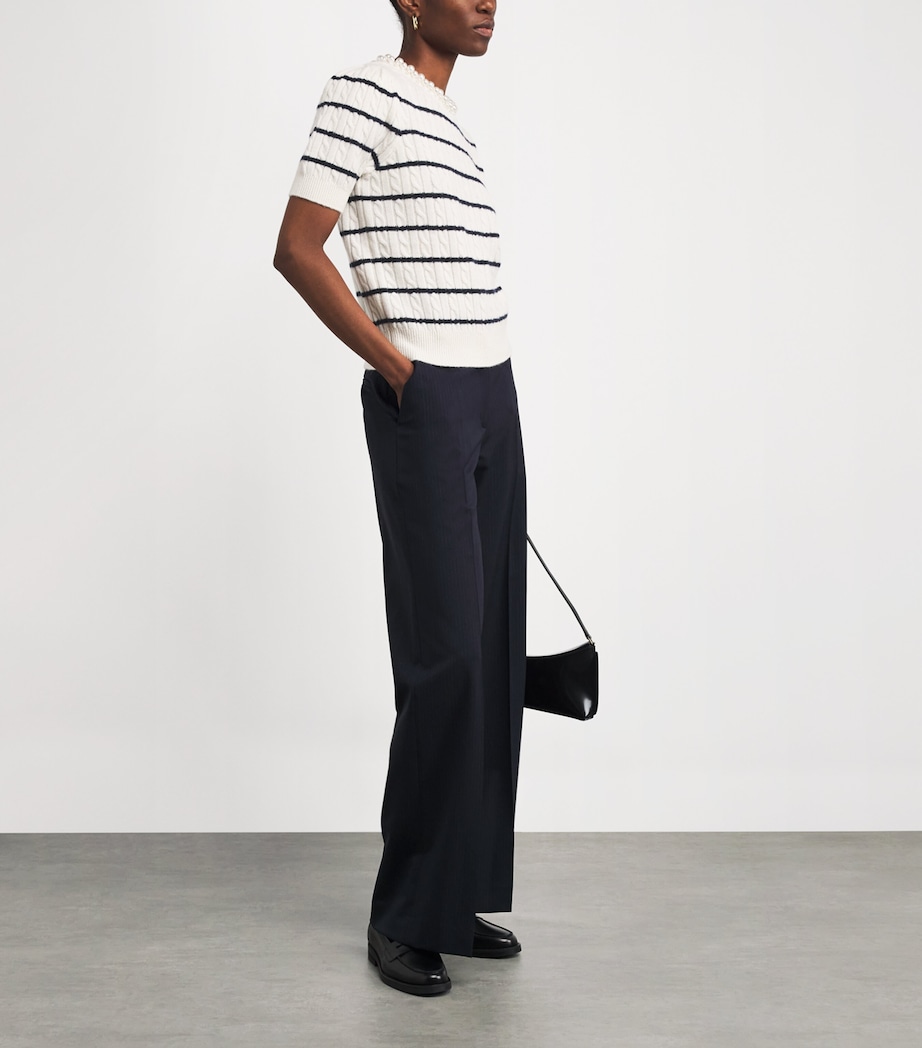 Wool-Cashmere Stripe Sweater ECRU Image 2