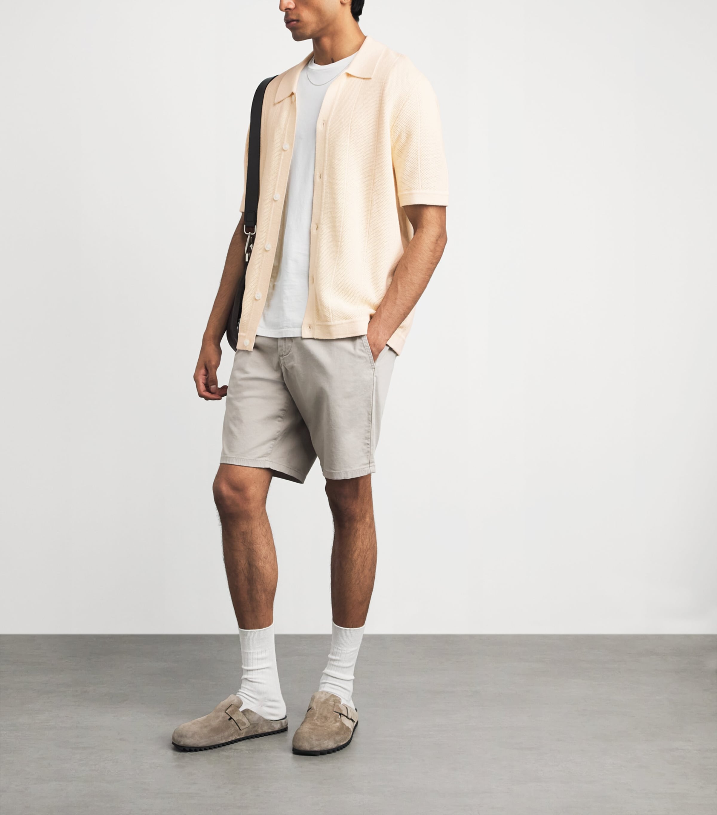 PAIGE Mens Cotton-Linen Mendez Shirt Silt Image 2