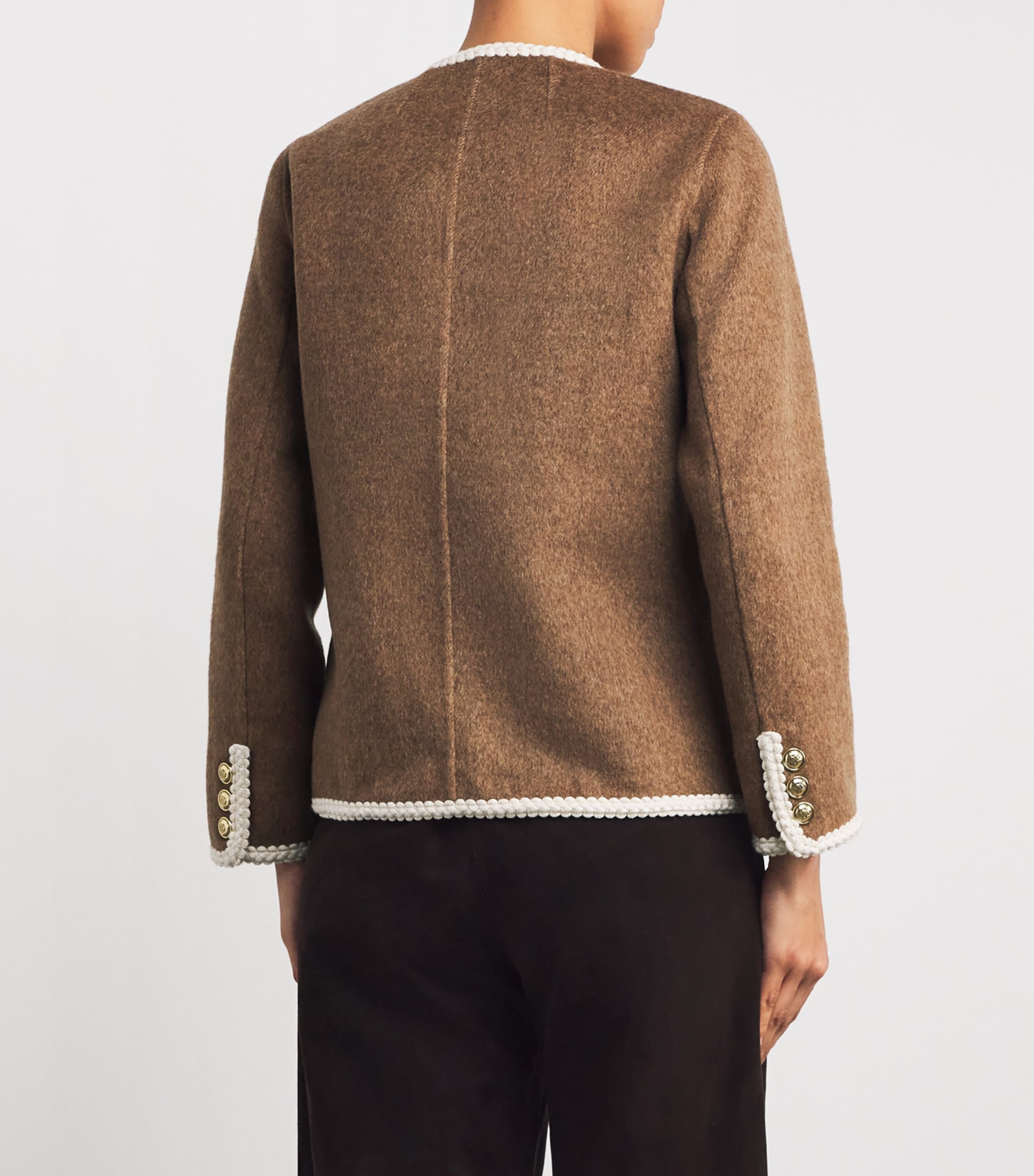 Wool-Blend Double-Faced Jacket DARK BLOND Image 4