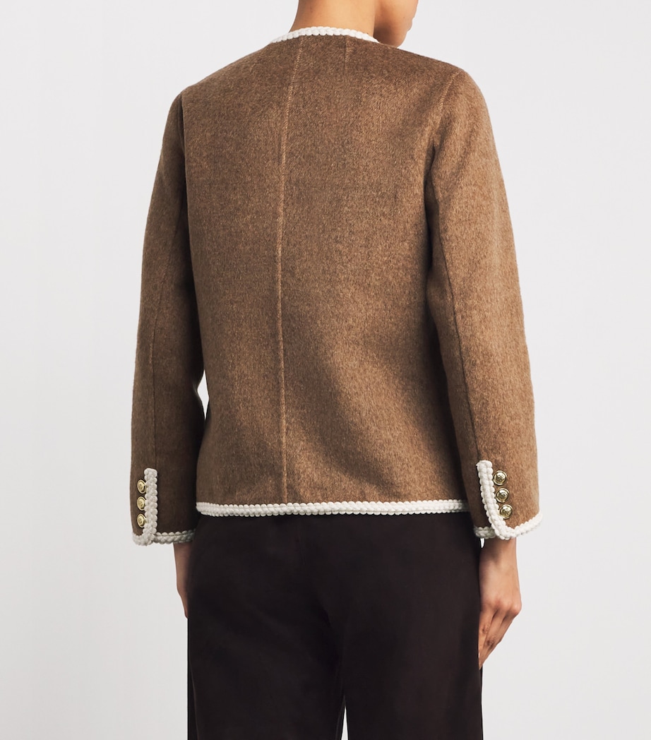 Wool-Blend Double-Faced Jacket DARK BLOND Image 4