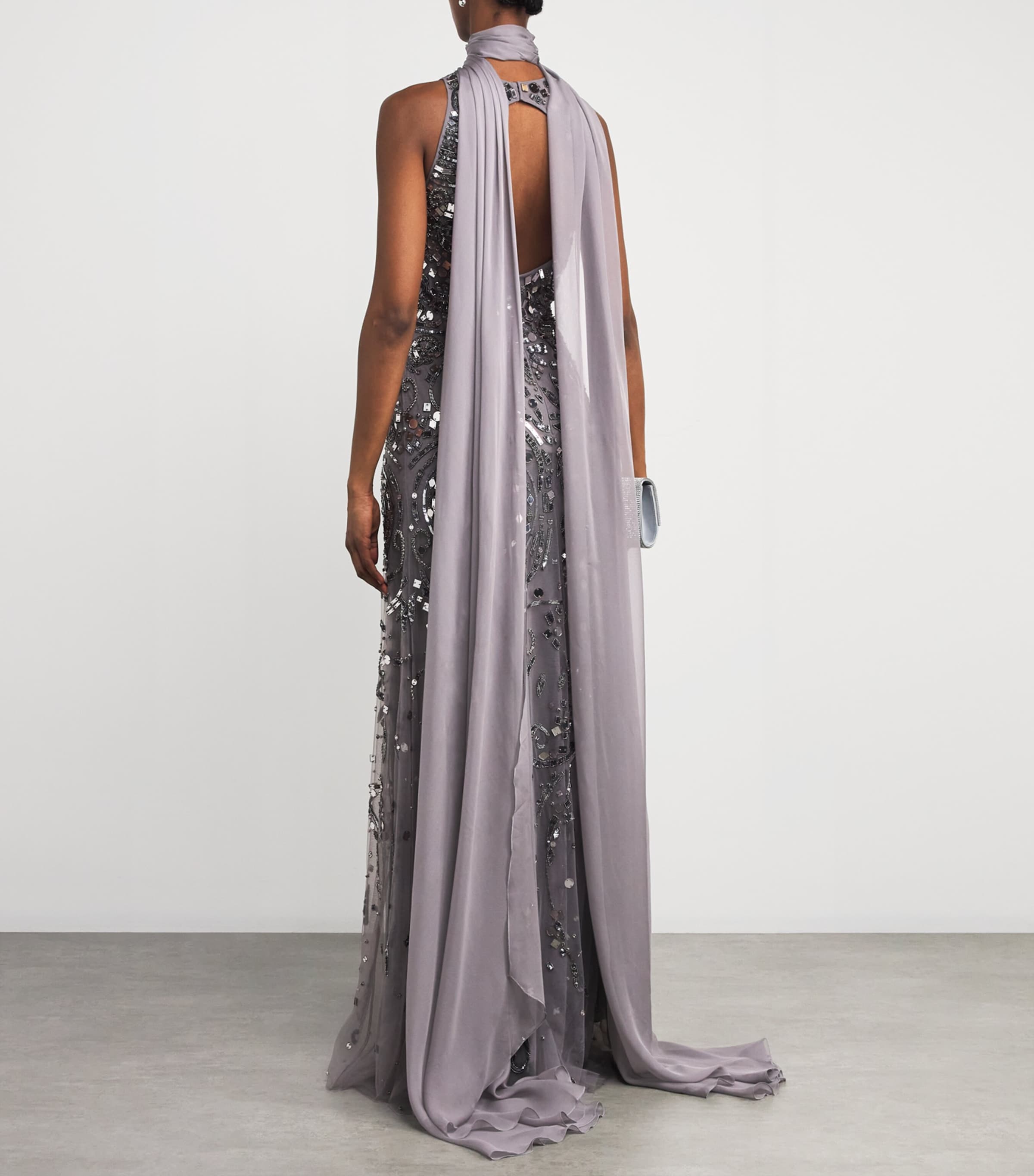 Zuhair Murad Chiffon Scarf | Women Clothing | Dresses | Evening Dresses & Gowns | Women Accessories | Scarves | Designers | Zuhair Murad