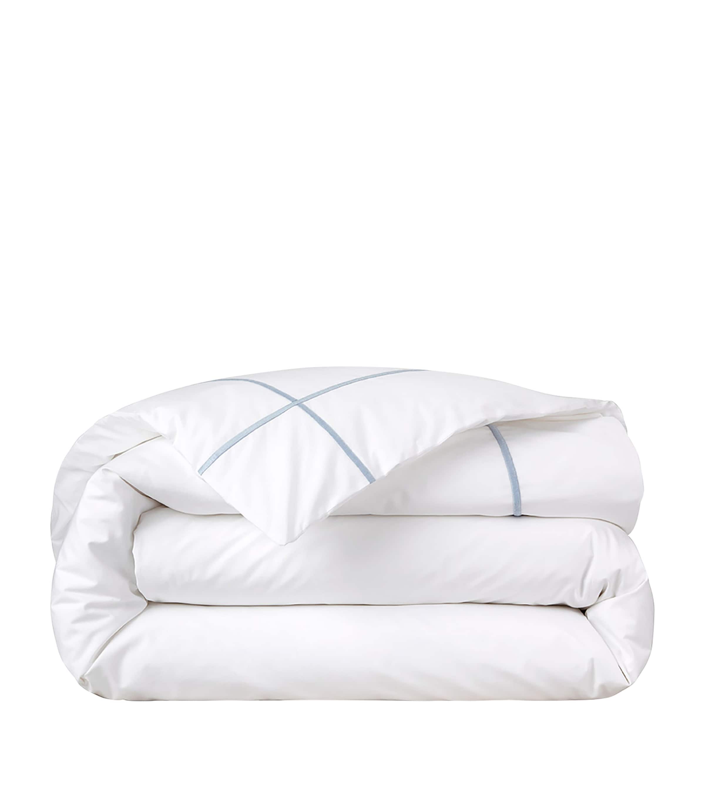 Yves Delorme Pima Cotton Athena Celeste King Duvet Cover (240cm x 220cm) Celeste Image 2