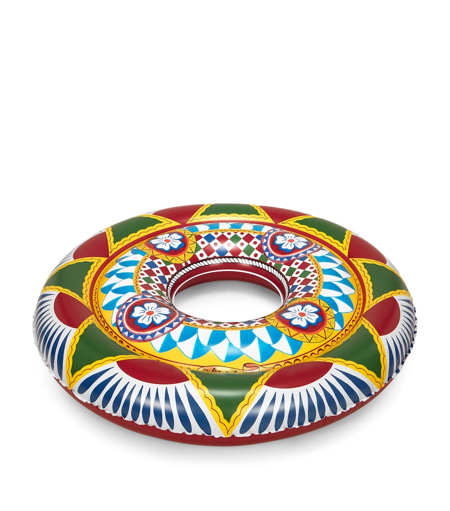 Dolce&Gabbana Casa Carretto Siciliano Inflatable Pool Ring (130cm) Carretto Multi Image 3
