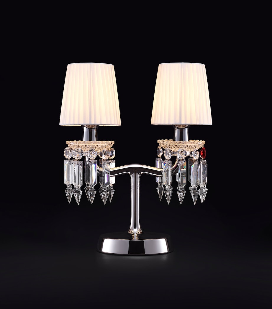 Baccarat Chrome Zénith Nomade Table Lamp Clear Image 2