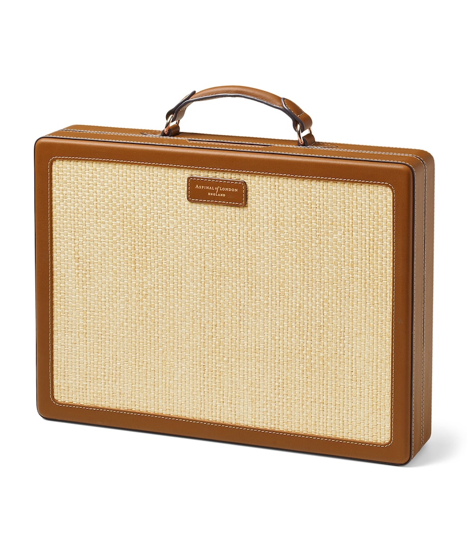 Leather and Raffia Backgammon Set NEUTRAL Image 4