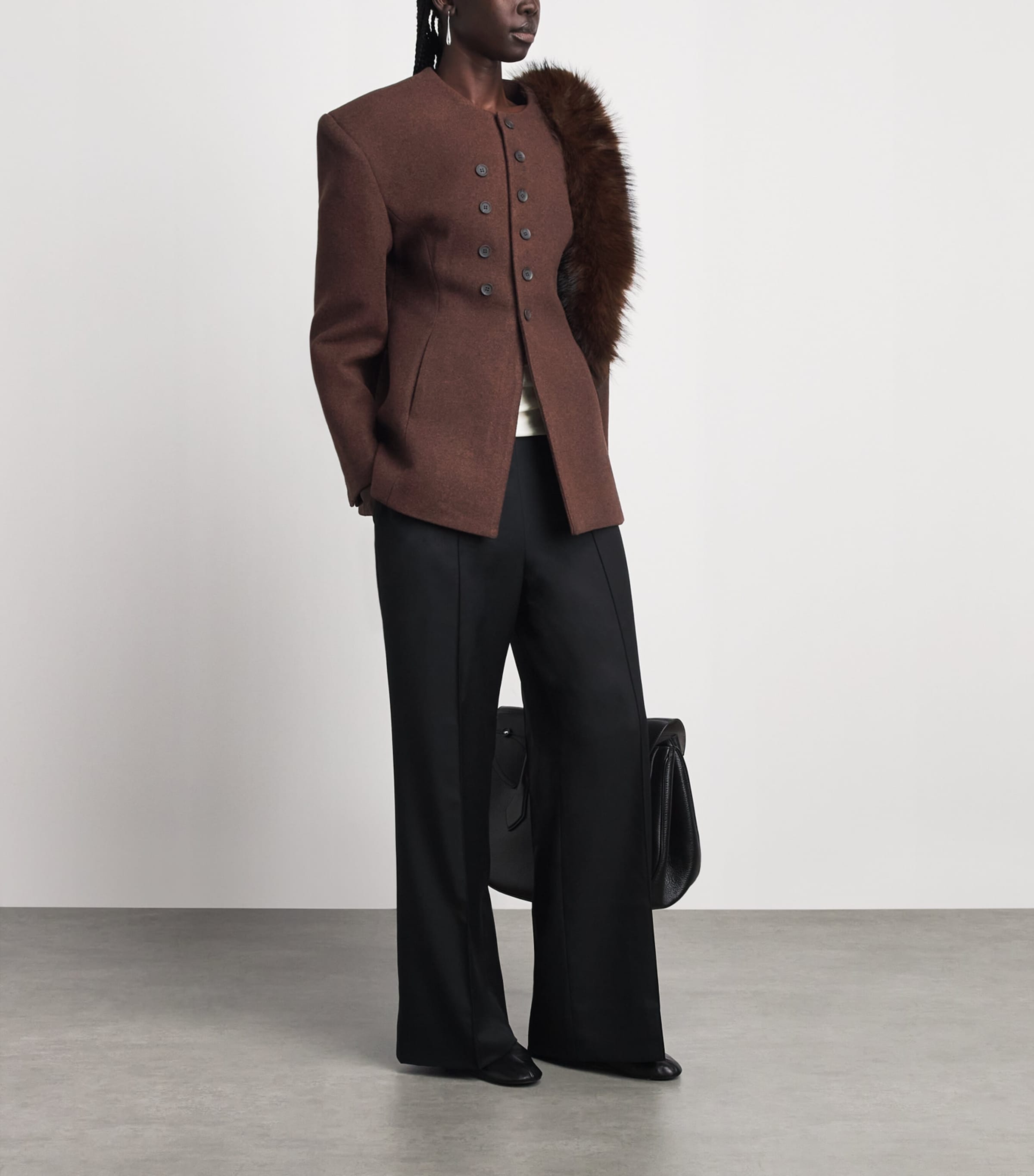 Source Unknown Womens Banton Double-Breasted Jacket Br Image 2