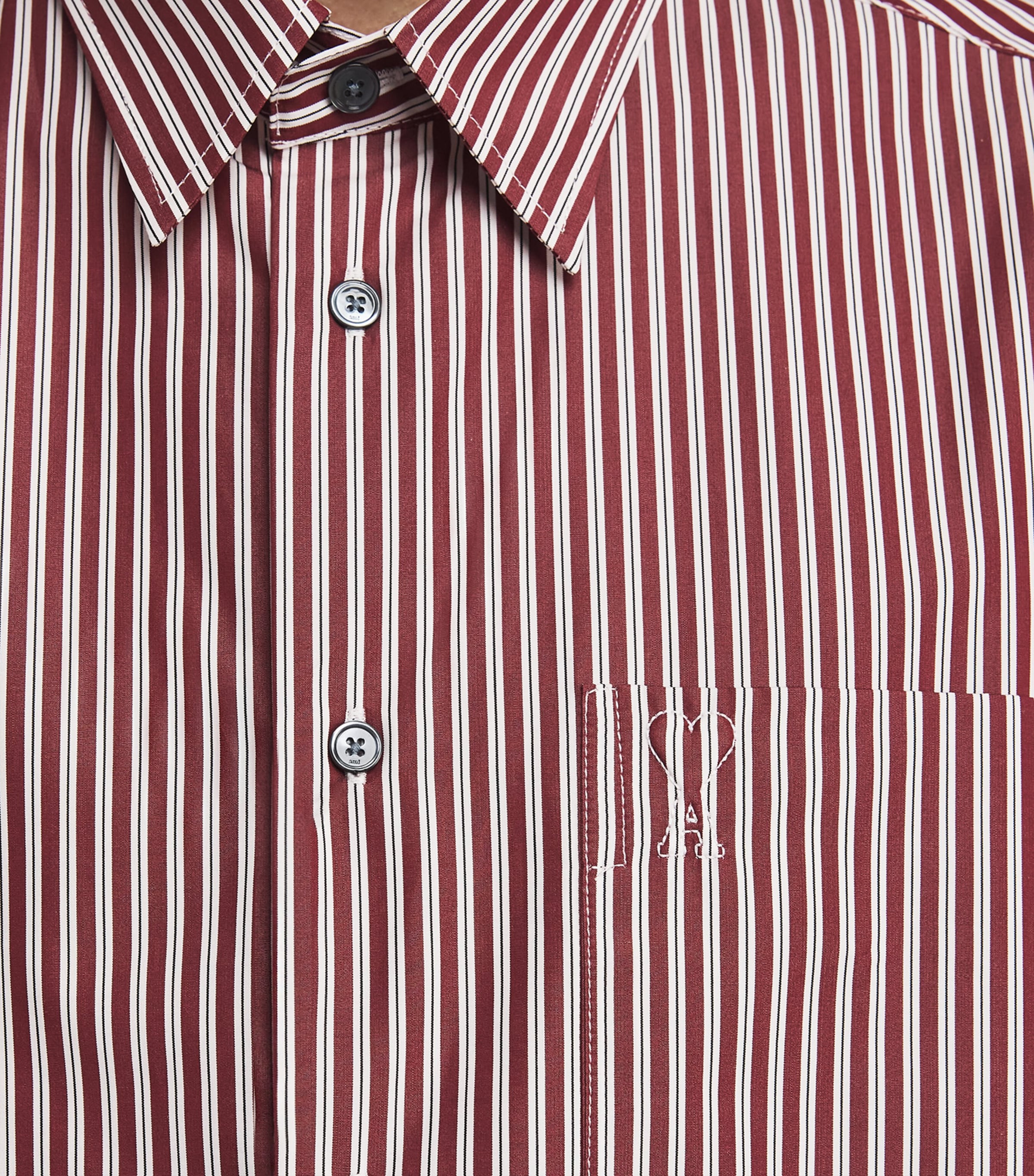 Stripe Ami de Coeur Shirt 693 - CERISE/BLANC/NOIR Image 6