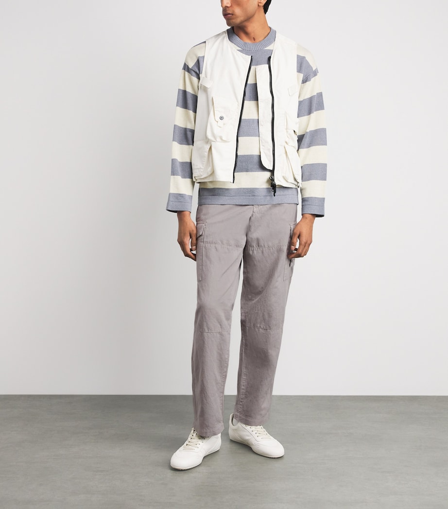 Stone Island Mens Cotton-Canvas All-Weather Ghost Trousers Image 2