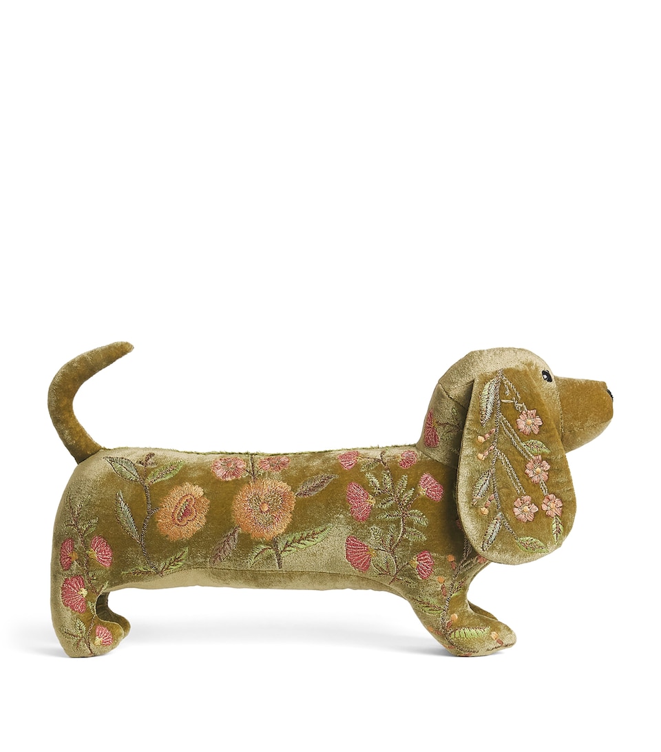 Anke Drechsel Large Tivoli Garden Dog Ornament Foliate Green