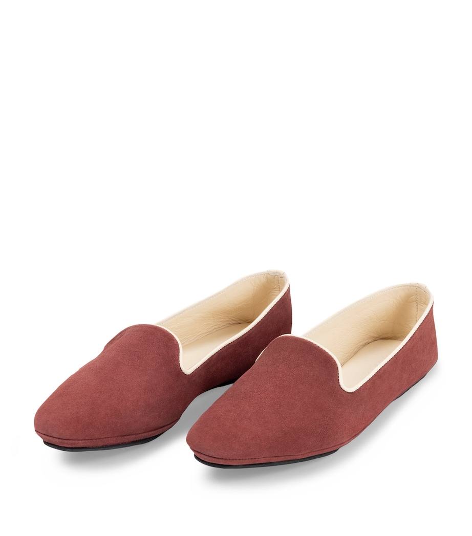 Frette Suede Jewlement Slippers Terracotta Image 1