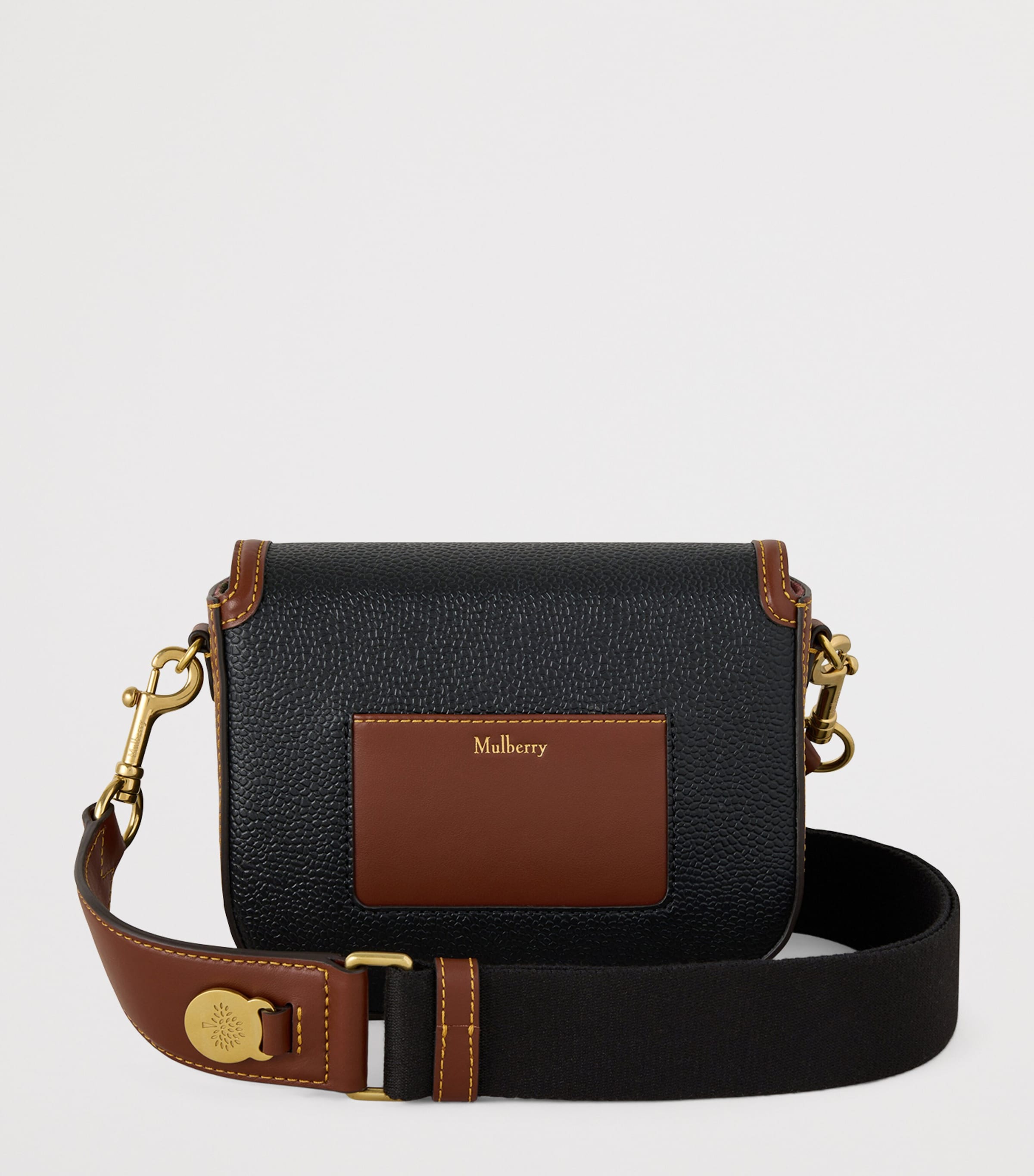 Mulberry Small Darley Cross-Body Bag Black Cognac Image 4