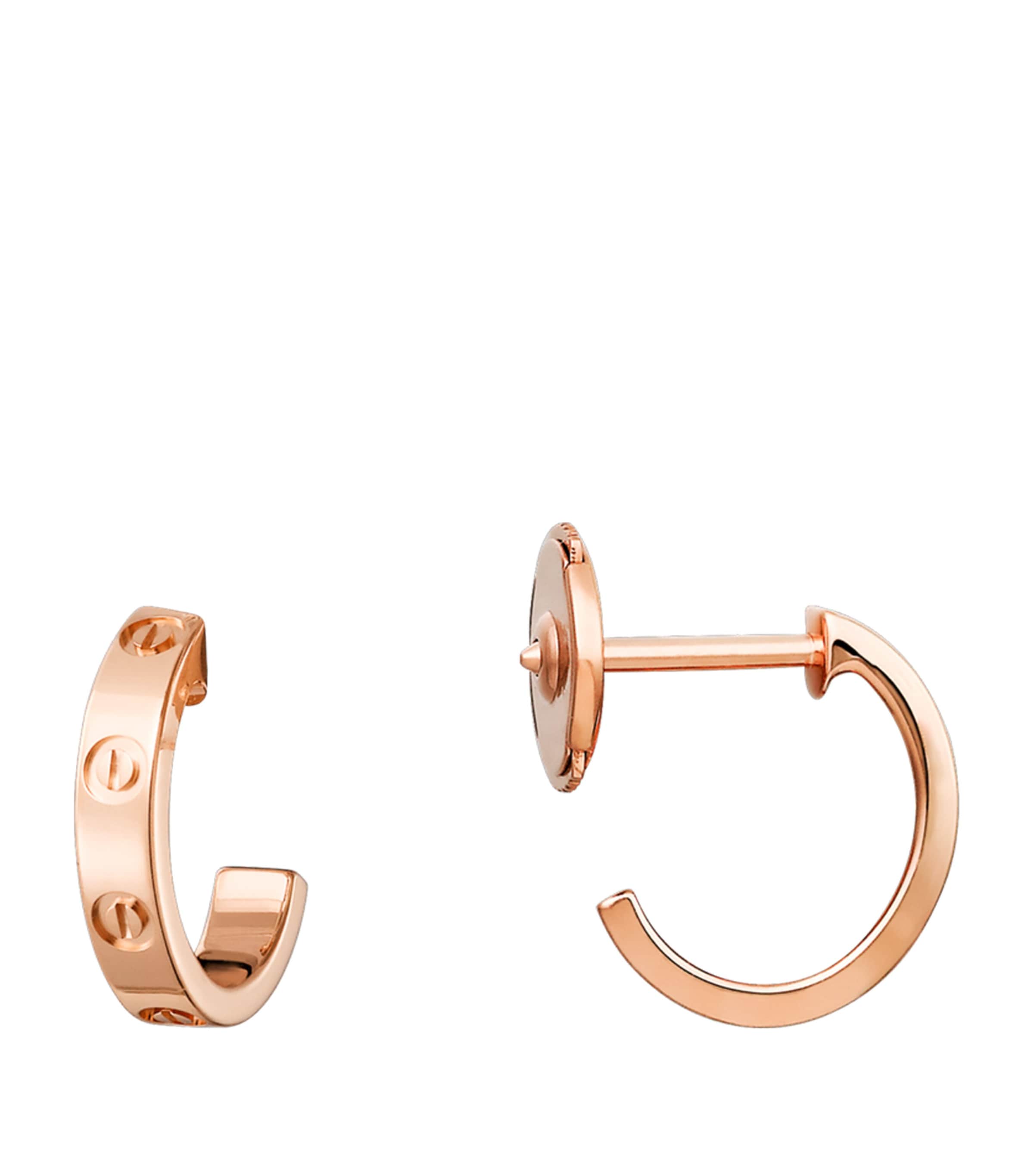Rose Gold LOVE Hoop Earrings ROSE GOLD Image 6