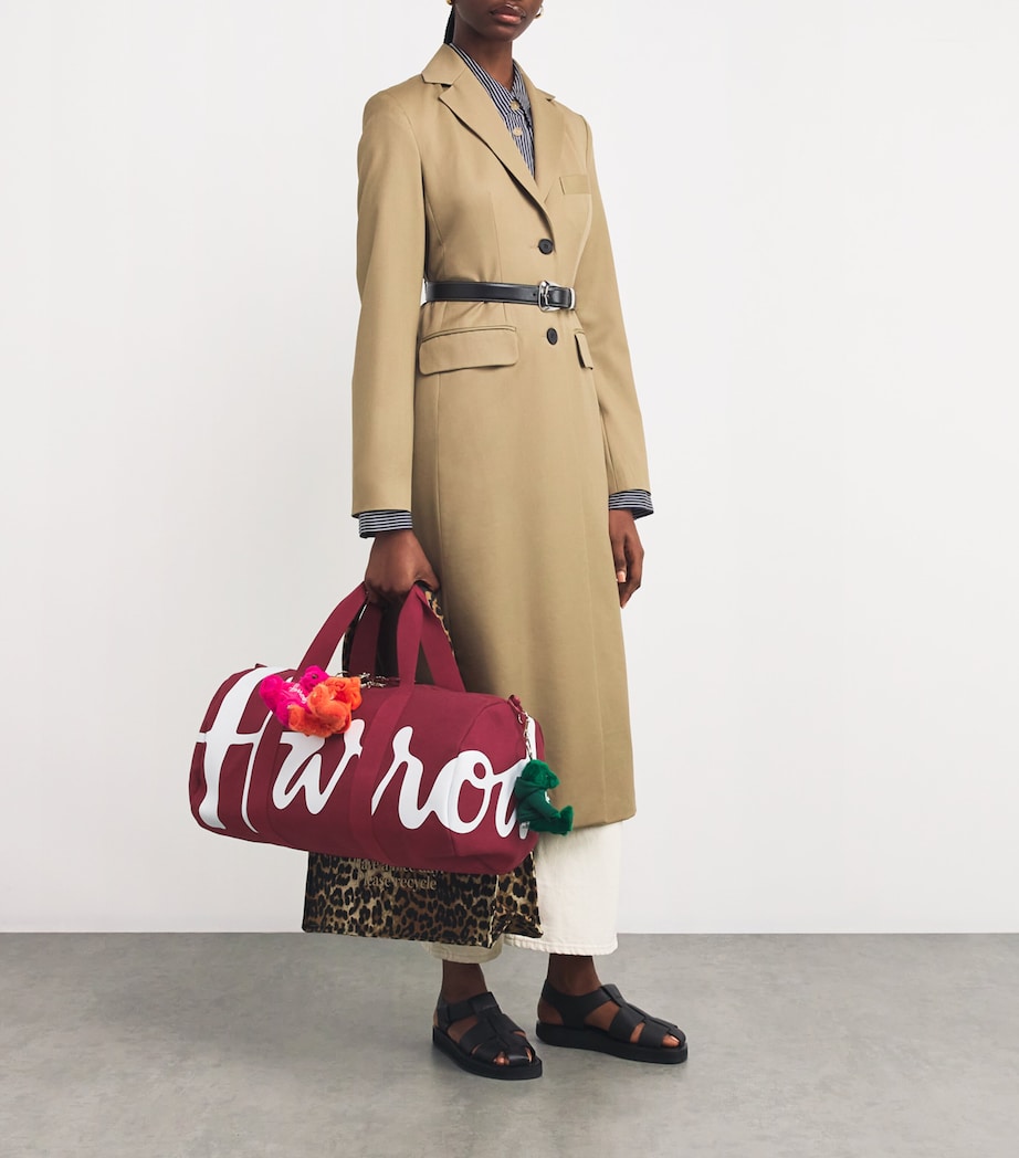 Cotton Logo Barrel Bag BERRY Image 2