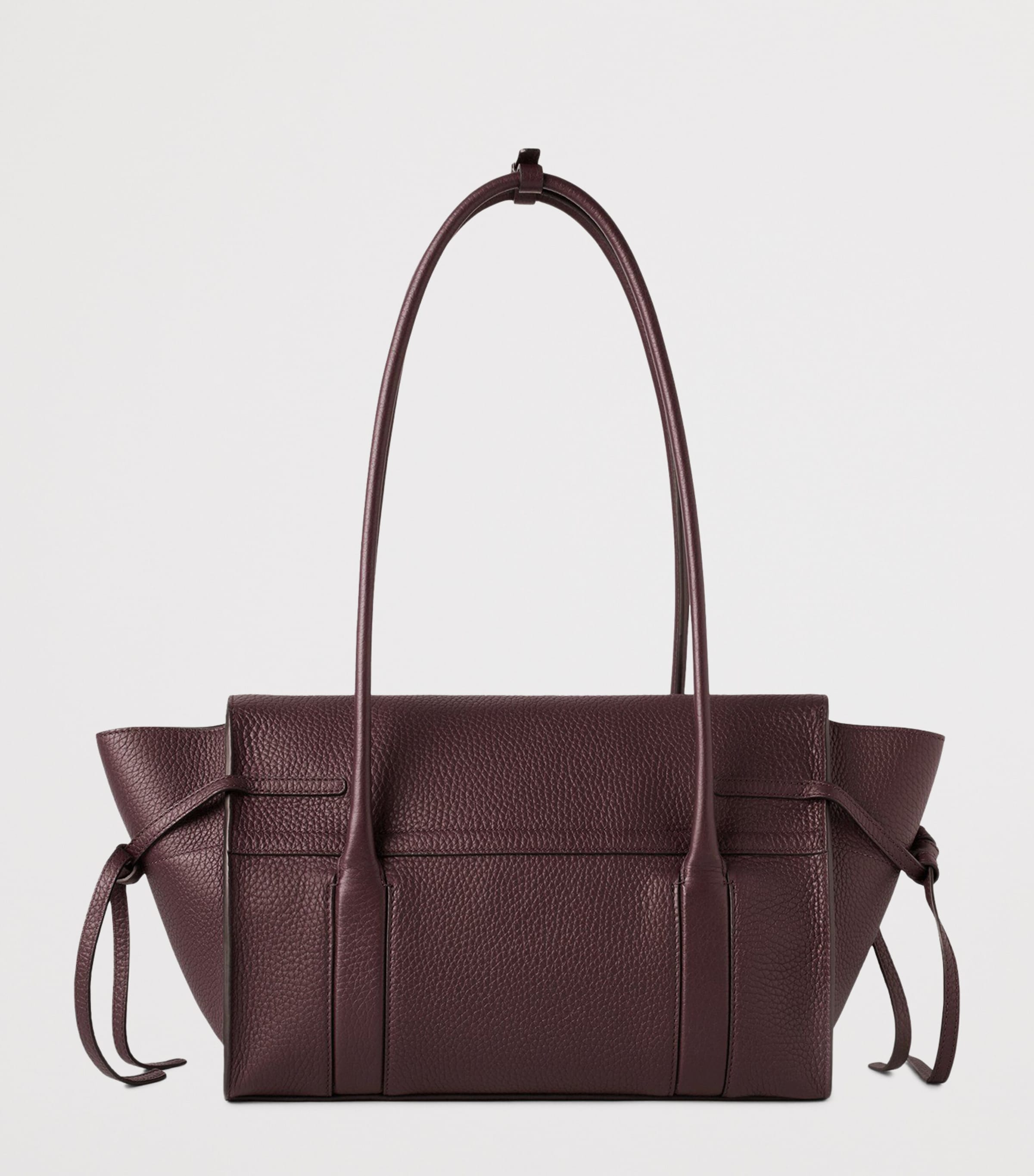 Mulberry Small Leather Soft Bayswater Shoulder Bag Black Cherry Image 5