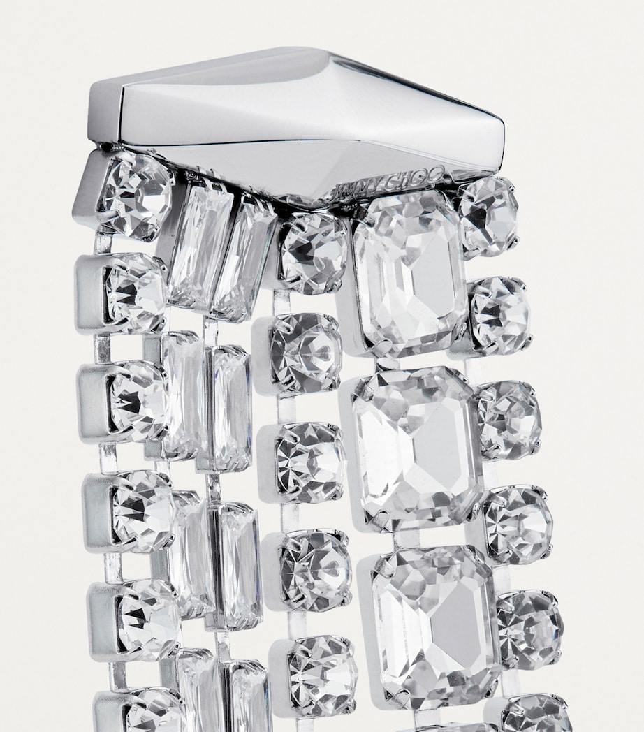 Crystal-Embellished Zandra Earrings SILVER/CRYSTAL Image 4