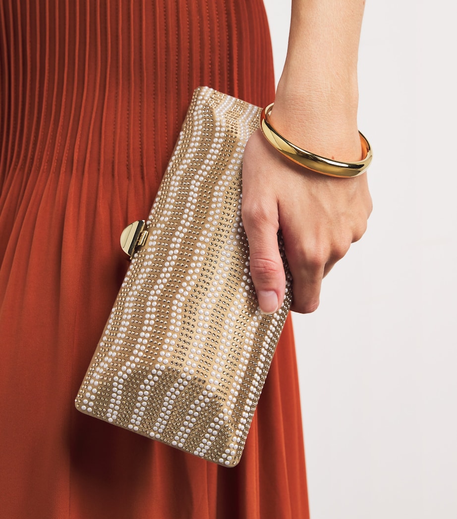 Silk Satin Embellished Clutch Bag 0125 SAHARA Image 2