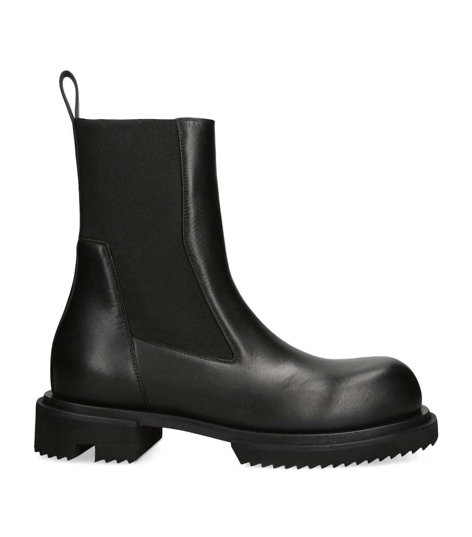 Leather Beatle Gabe Ankle Boots BLACK Image 1